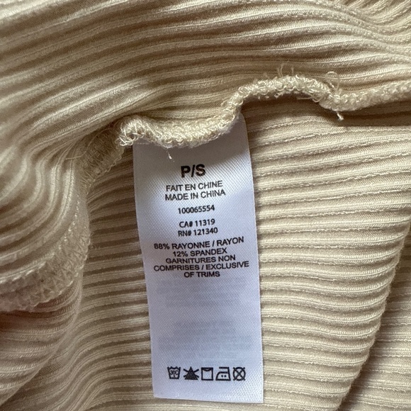 Dynamite ribbed cream button up sweater dress - Picture 4 of 4